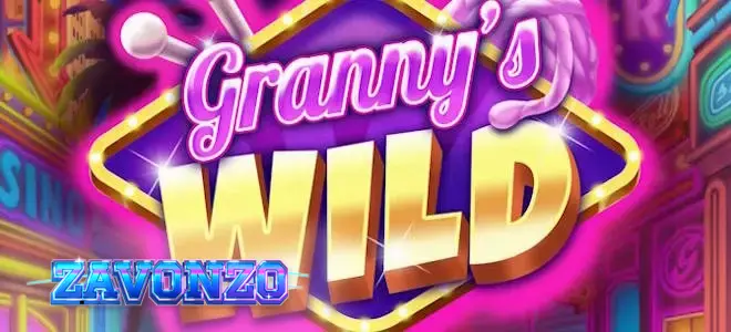 Tampilan visual permainan slot Granny’s Wild dengan elemen toples koin dan karakter nenek.